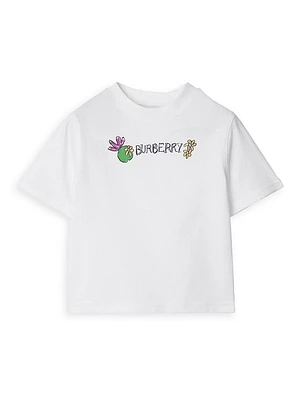 Baby Girl's & Little Logo-Print Cotton T-Shirt