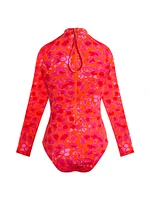 New Leopard Neoprene Rashguard Bodysuit