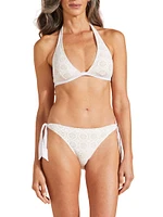 Broderie Anglaise Triangle Bikini top