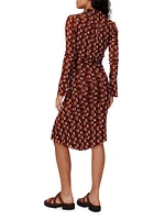 Lilly Ruched Mesh Shirtdress