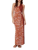 Chase Abstract Two-Tone Jersey Maxi Dress