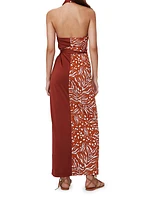 Chase Abstract Two-Tone Jersey Maxi Dress