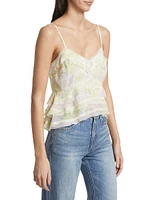 Napoli Floral Ruffle Tank