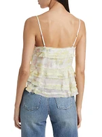 Napoli Floral Ruffle Tank