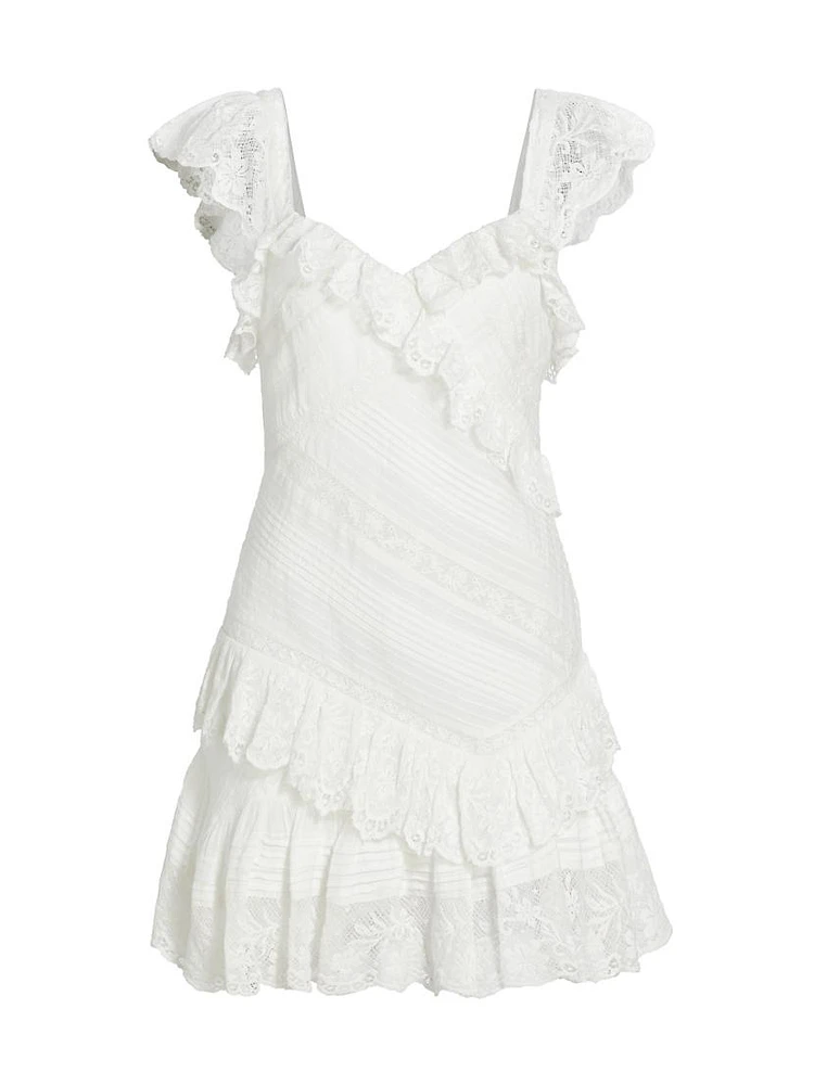 Bensley Pintuck Lace Minidress