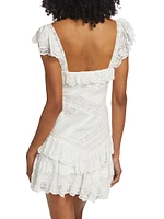 Bensley Pintuck Lace Minidress