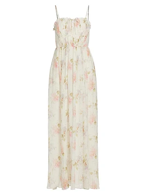 Santee Floral Metallic Maxi Dress