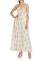 Santee Floral Metallic Maxi Dress