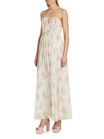 Santee Floral Metallic Maxi Dress