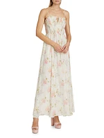 Santee Floral Metallic Maxi Dress