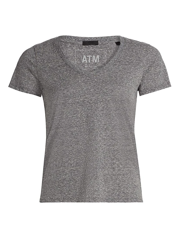 Cotton-Blend V-Neck T-Shirt