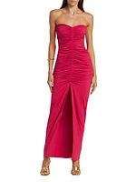 Gathered Strapless Tube Dress