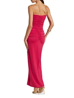 Gathered Strapless Tube Dress