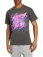 Living The Dream Graphic Cotton T-Shirt