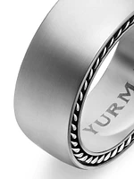 Streamline Band Ring Grey Titanium, 9MM