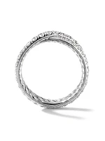 DY Crossover Band Ring Platinum