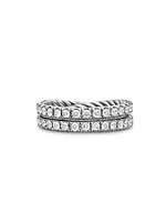 DY Crossover Band Ring Platinum