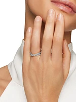 DY Crossover Band Ring Platinum