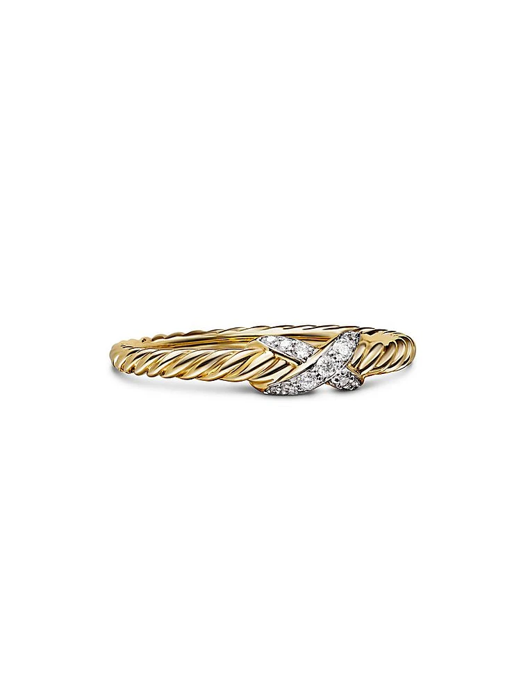 Petite X Ring 18K Yellow Gold