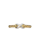 Petite X Ring 18K Yellow Gold