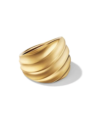 Cable Edge Saddle Ring 18K Yellow Gold, 18.8MM