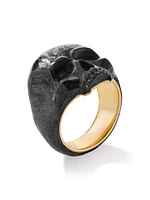 Memento Mori Skull Ring 18K Yellow Gold