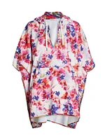 Summer Days Terry Hooded Poncho Dress