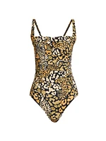 Afeni Leopard One-Piece Swimsuit