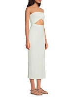 Kierra Strapless Cut-Out Knit Midi-Dress