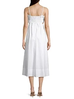 Priscilla Cotton-Blend Midi-Dress