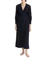 Stella Cotton-Blend Knit V-Neck Maxi Dress