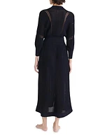 Stella Cotton-Blend Knit V-Neck Maxi Dress