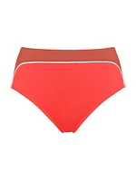 Plouf Colorblocked High-Waisted Bikini Briefs