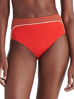 Plouf Colorblocked High-Waisted Bikini Briefs