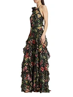 Idella Floral Halter Gown