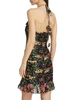 Margret Floral Halter Minidress