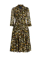 Audrey Dot Cotton Shirtdress