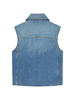 Sleeveless Jacket in Denim