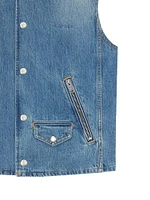 Sleeveless Jacket Denim