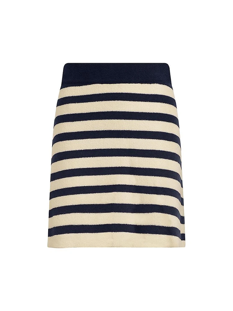 The Annabel Striped Knit Miniskirt