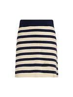 The Annabel Striped Knit Miniskirt