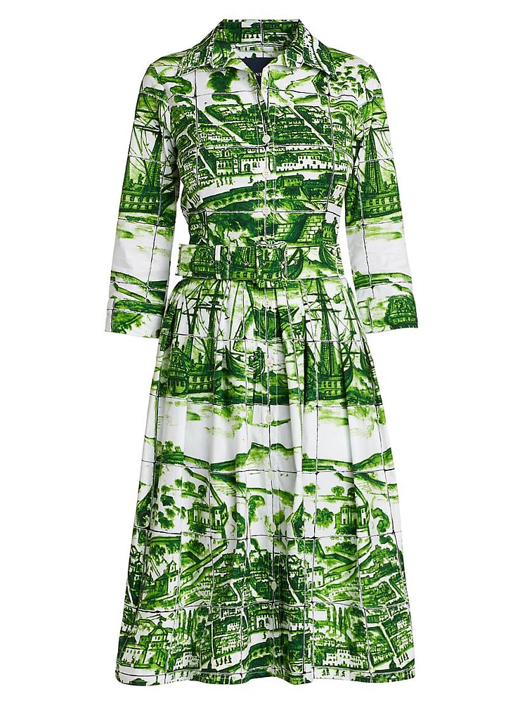 Audrey Toile Cotton Shirtdress