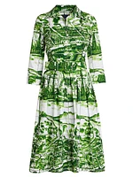 Audrey Toile Cotton Shirtdress