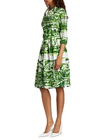 Audrey Toile Cotton Shirtdress