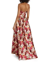 Giovanna Floral Jacquard Fit & Flare Gown