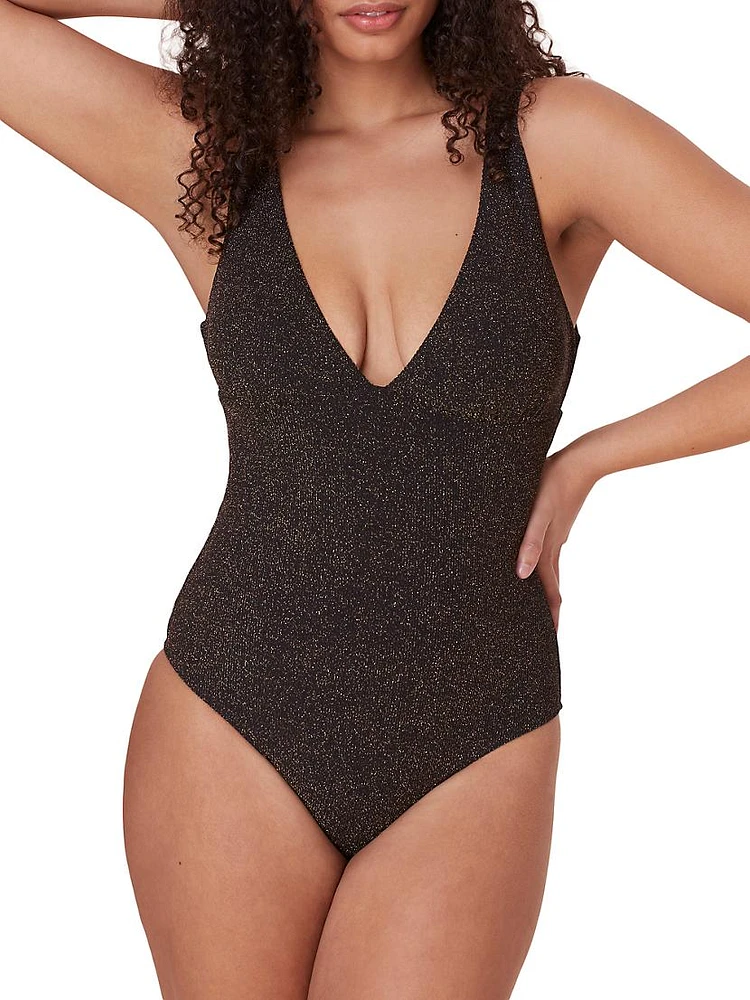 The Augustine Long-Torso Shimmer One-Piece Swimsuit