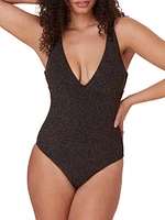 The Augustine Long-Torso Shimmer One-Piece Swimsuit