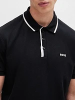 Honeycomb-Cotton Polo T-Shirt