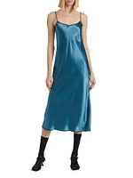 Satin Slip Midi-Dress