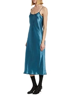 Satin Slip Midi-Dress